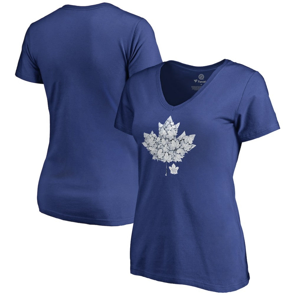 NHL Blue Toronto Maple Leafs Women's Hometown Collection Leafs V-Neck T-Shirt
