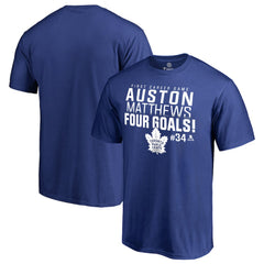 NHL Royal Auston Matthews Toronto Maple Leafs Four Goals T-Shirt