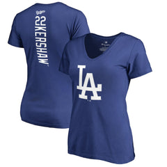 MLB Clayton Kershaw Los Angeles Dodgers Women's Backer Name & Number V-Neck T-Shirt
