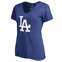 MLB Clayton Kershaw Los Angeles Dodgers Women's Backer Name & Number V-Neck T-Shirt
