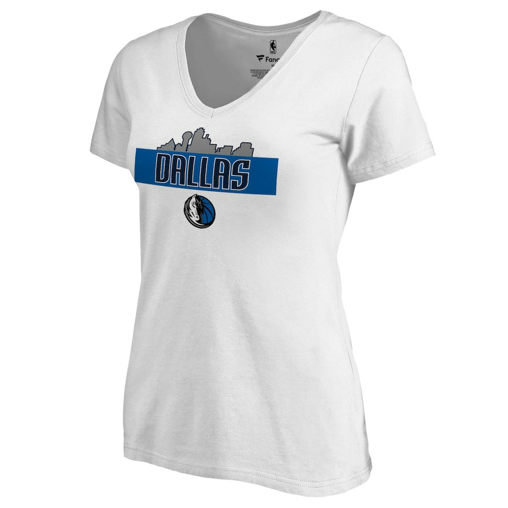 NBA Dallas Mavericks Women's Hometown Collection Skyline V-Neck T-Shirt sale