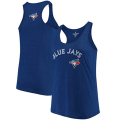 MLB Toronto Blue Jays Soft as a Grape Women's Plus Size Swing for the Fences Racerback Tank Top