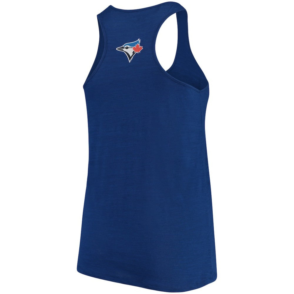 MLB Toronto Blue Jays Soft as a Grape Women's Plus Size Swing for the Fences Racerback Tank Top