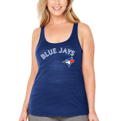 MLB Toronto Blue Jays Soft as a Grape Women's Plus Size Swing for the Fences Racerback Tank Top