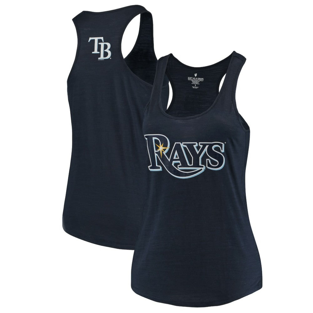 MLB Tampa Bay Rays Soft as a Grape Women's Plus Size Swing for the Fences Racerback Tank Top