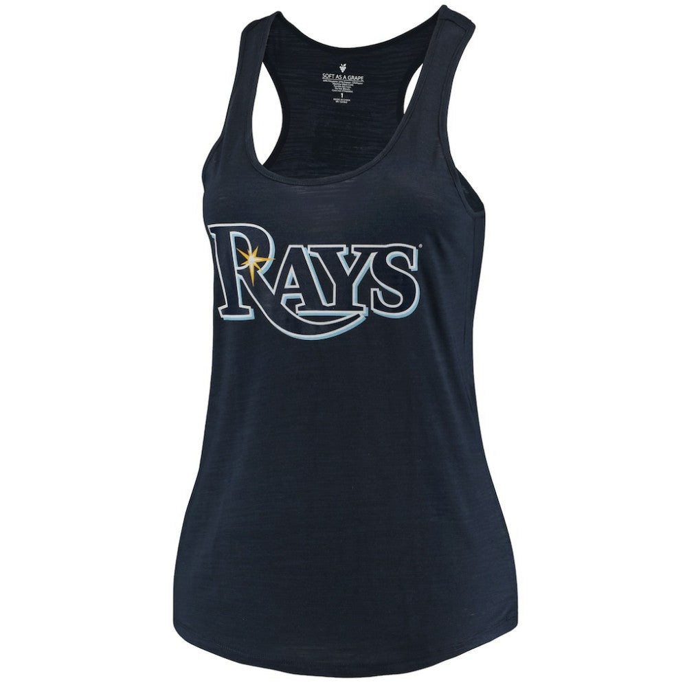 MLB Tampa Bay Rays Soft as a Grape Women's Plus Size Swing for the Fences Racerback Tank Top