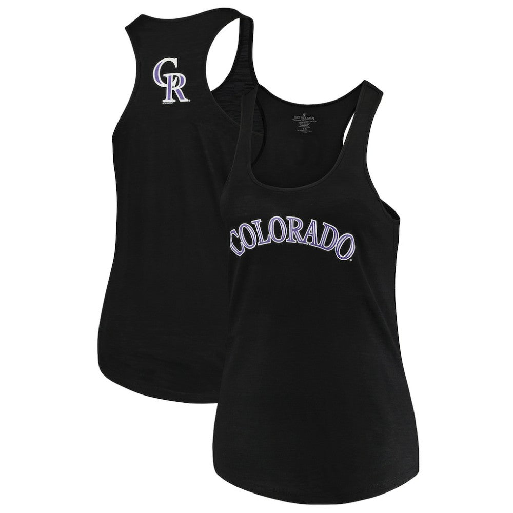 MLB Colorado Rockies Soft as a Grape Women's Plus Size Swing for the Fences Racerback Tank Top