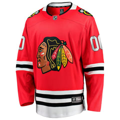 NHL Red Chicago Blackhawks Fanatics Home Breakaway Custom Jersey
