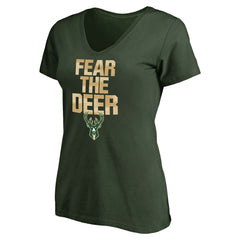 NBA Milwaukee Bucks Women's Mantra V-Neck T-Shirt