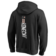 NHL Black Travis Konecny Philadelphia Flyers Backer Pullover Hoodie