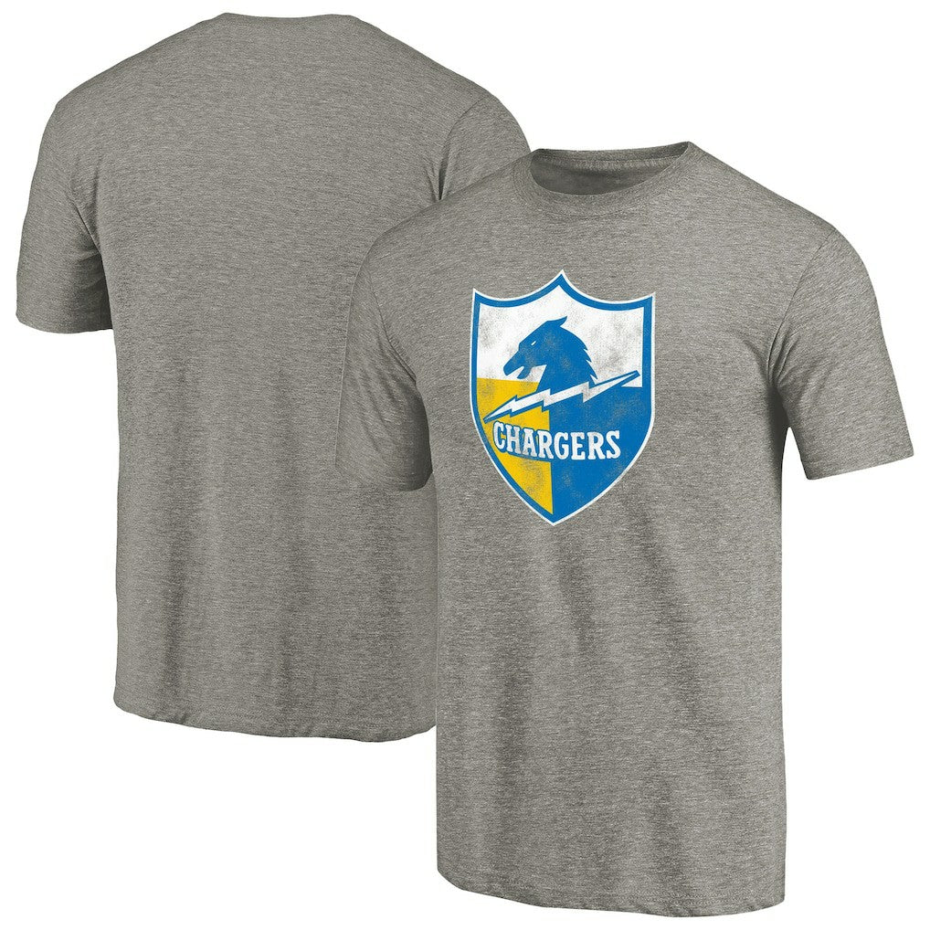 Throwback Logo Tri-Blend T-Shirt - Los Angeles Chargers