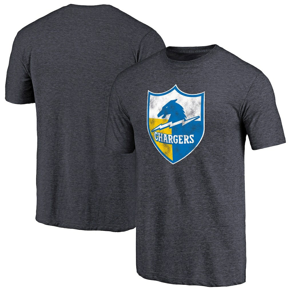 Throwback Logo Tri-Blend T-Shirt - Los Angeles Chargers
