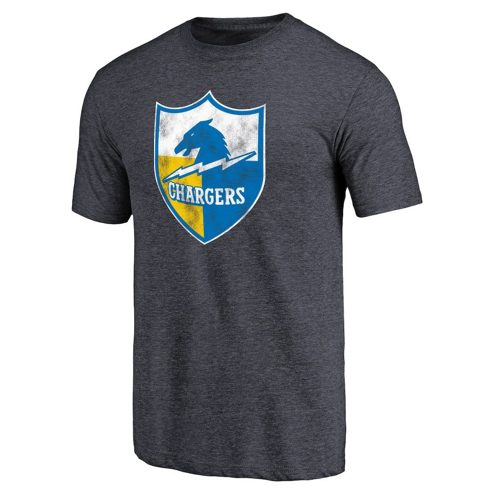 Throwback Logo Tri-Blend T-Shirt - Los Angeles Chargers