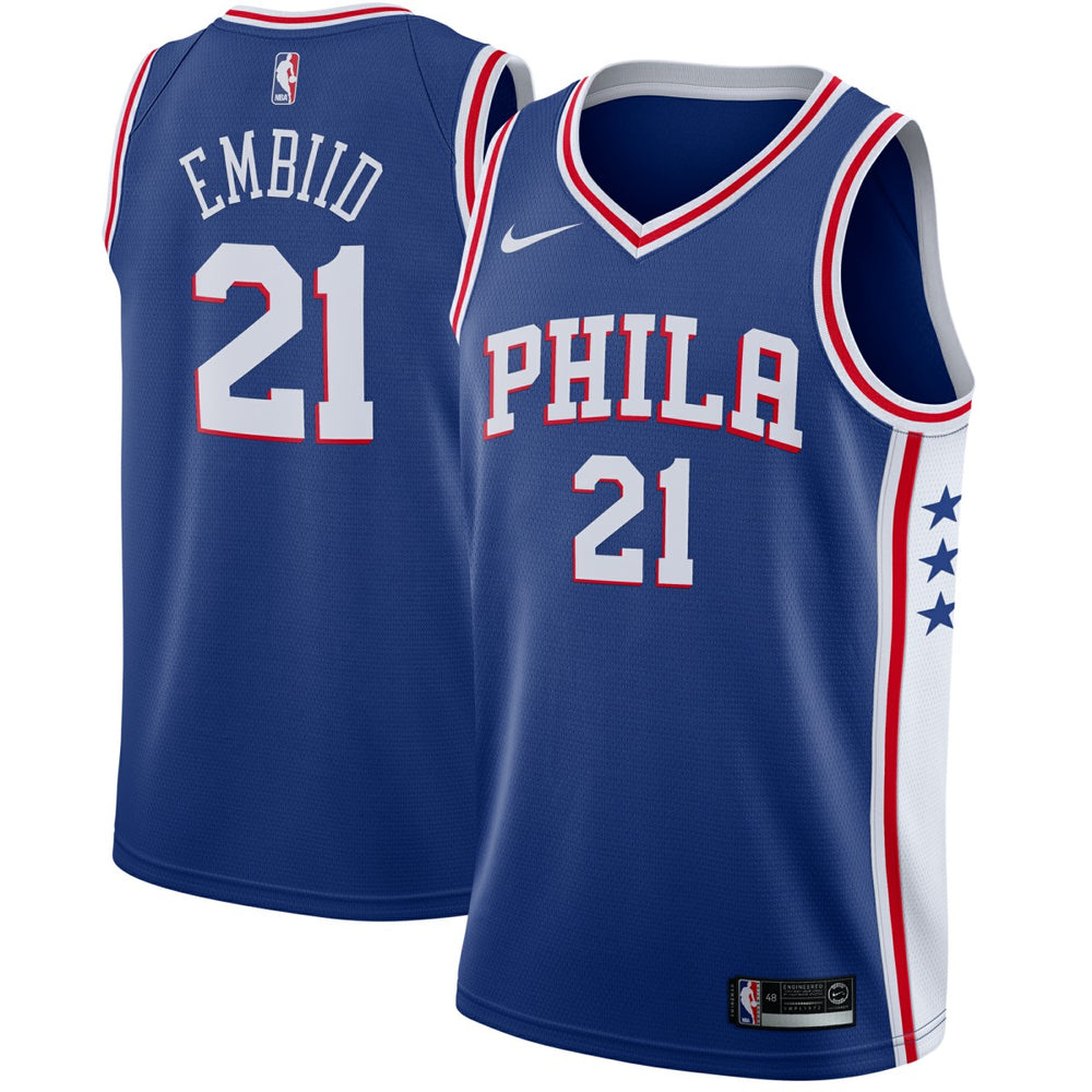 NBA Joel Embiid Philadelphia 76ers Swingman Jersey Royal