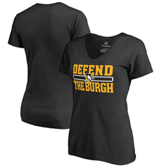 NHL Black Pittsburgh Penguins Women's Hometown Collection Defend T-Shirt