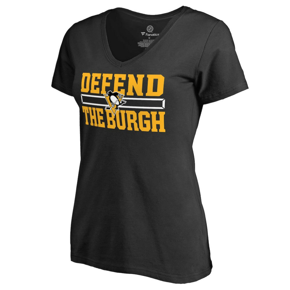 NHL Black Pittsburgh Penguins Women's Hometown Collection Defend T-Shirt