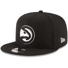 NBA Atlanta Hawks Black & White Logo 9FIFTY Adjustable Snapback Hat
