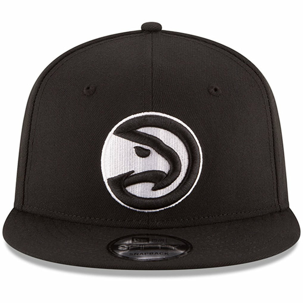 NBA Atlanta Hawks Black & White Logo 9FIFTY Adjustable Snapback Hat