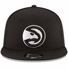 NBA Atlanta Hawks Black & White Logo 9FIFTY Adjustable Snapback Hat