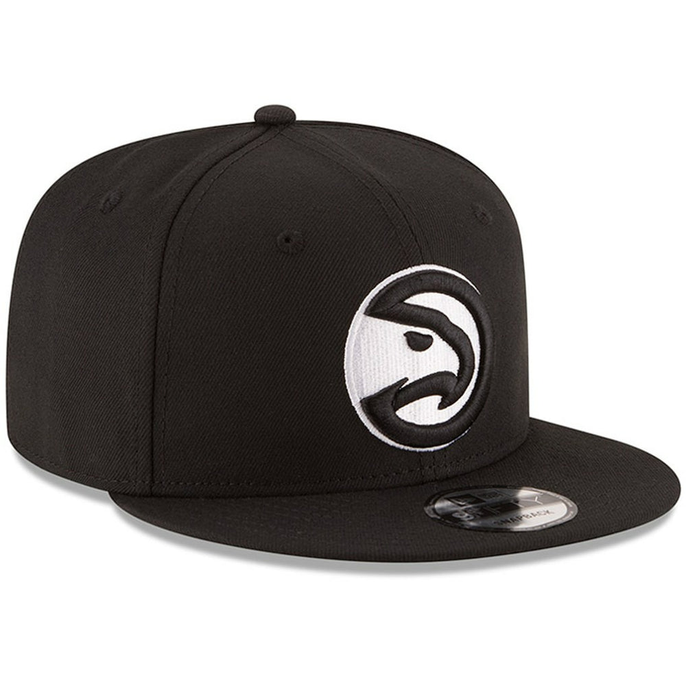 NBA Atlanta Hawks Black & White Logo 9FIFTY Adjustable Snapback Hat