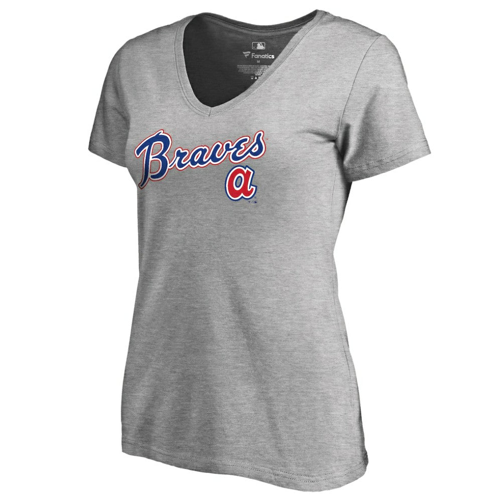 MLB Atlanta Braves Women's Core Wahconah V-Neck T-Shirt