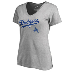 MLB Los Angeles Dodgers Women's Core Wahconah V-Neck T-Shirt