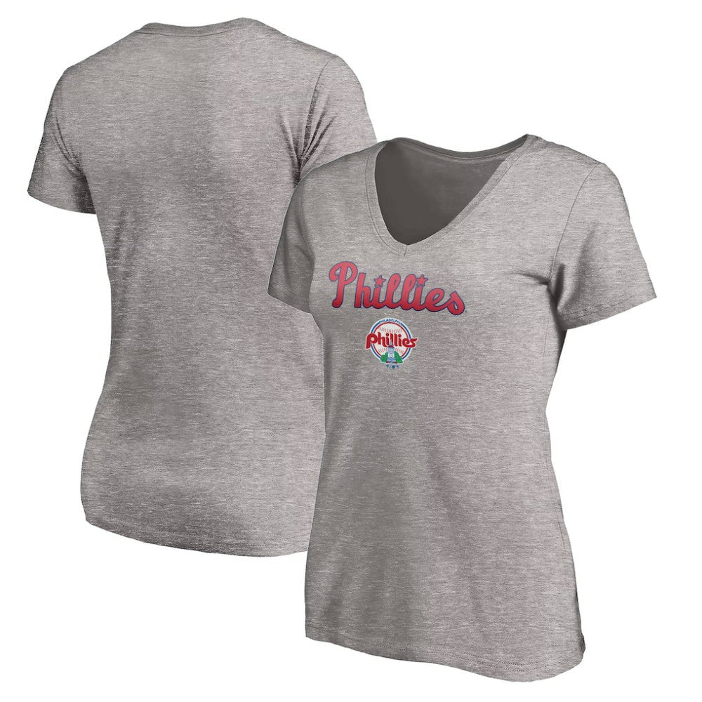 MLB Philadelphia Phillies Women's Core Wahconah V-Neck T-Shirt