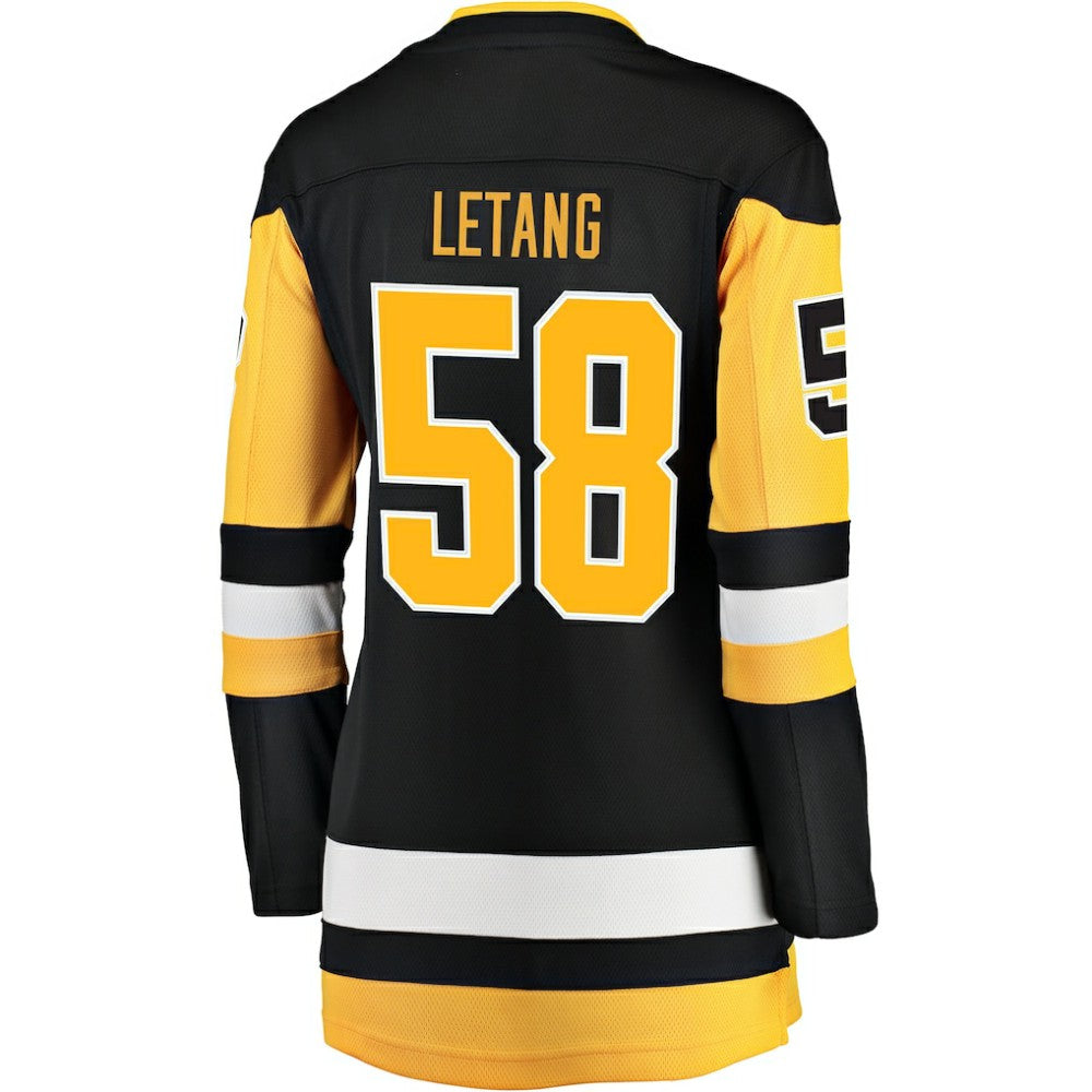 NHL Black Kris Letang Pittsburgh Penguins Fanatics Women's Home Breakaway Jersey