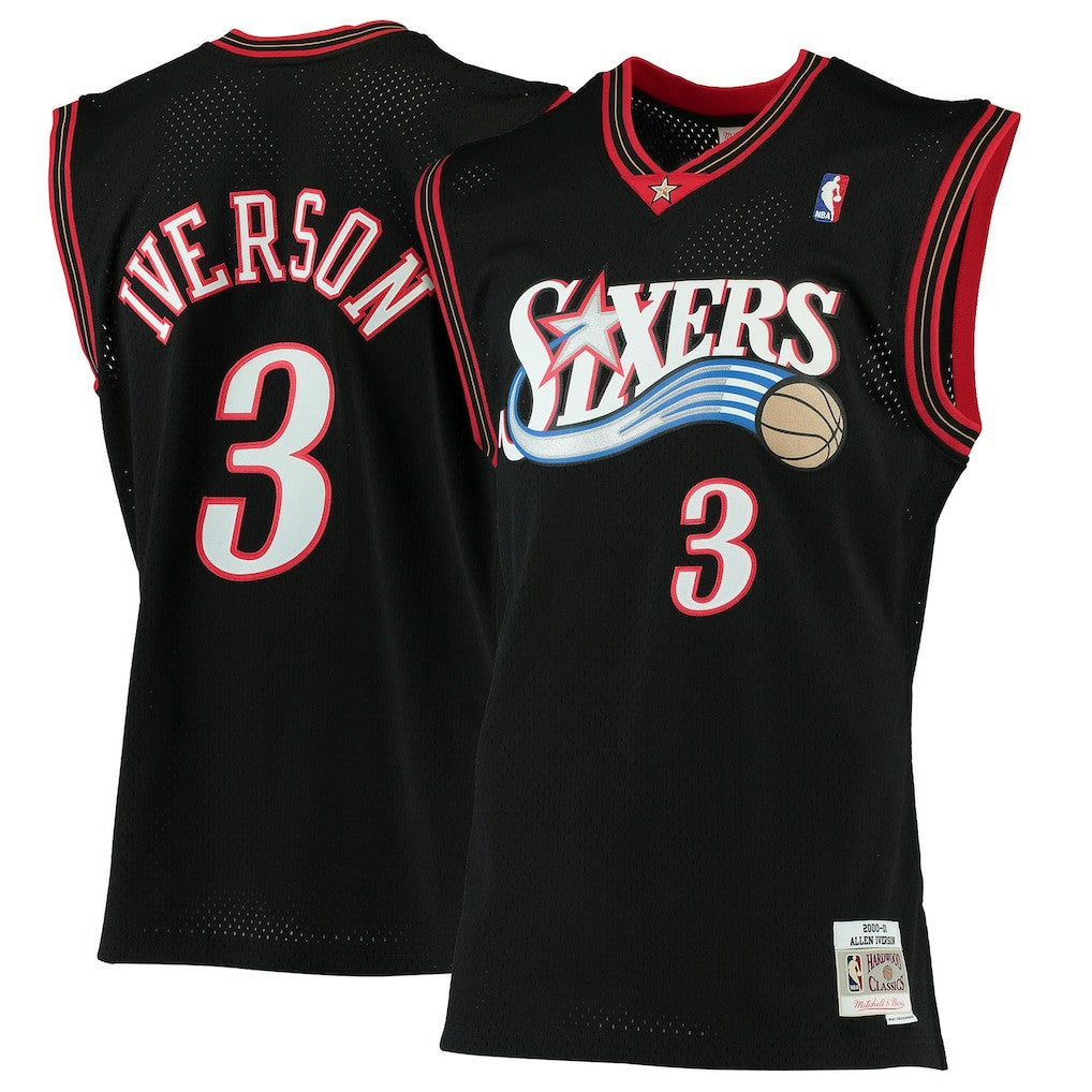 NBA Allen Iverson Philadelphia 76ers 2000/01 Hardwood Classics Swingman Jersey sale