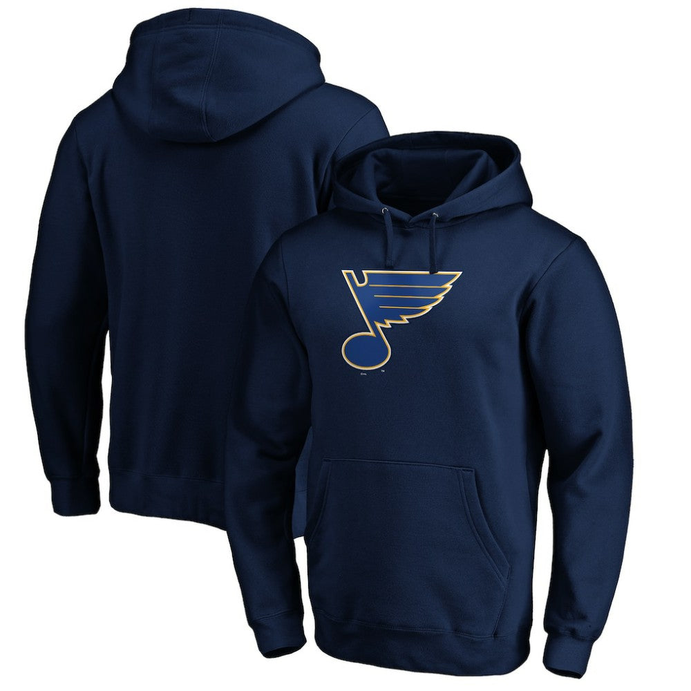 NHL Navy St. Louis Blues Fanatics Primary Logo II Pullover Hoodie