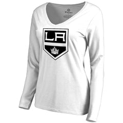 NHL White Los Angeles Kings Women's Primary Team Logo Long Sleeve T-Shirt