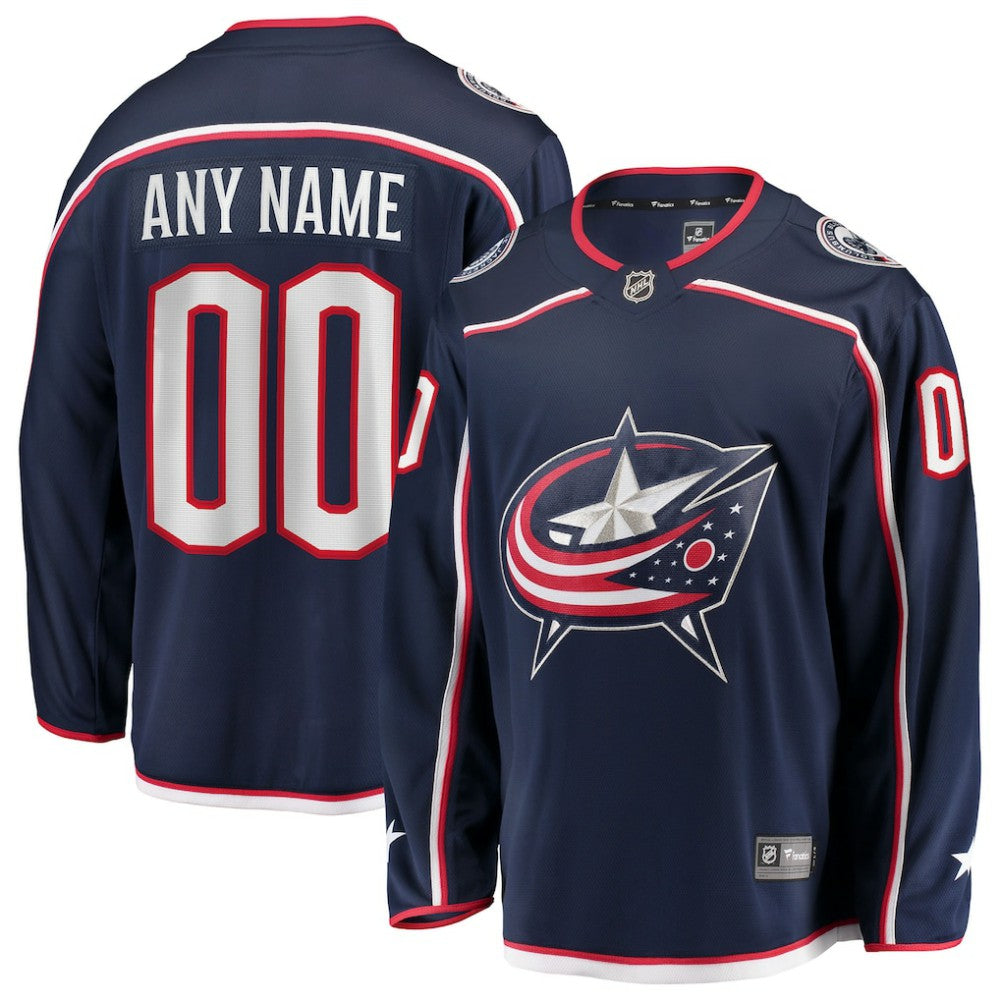 NHL Navy Columbus Blue Jackets Fanatics Home Breakaway Custom Jersey
