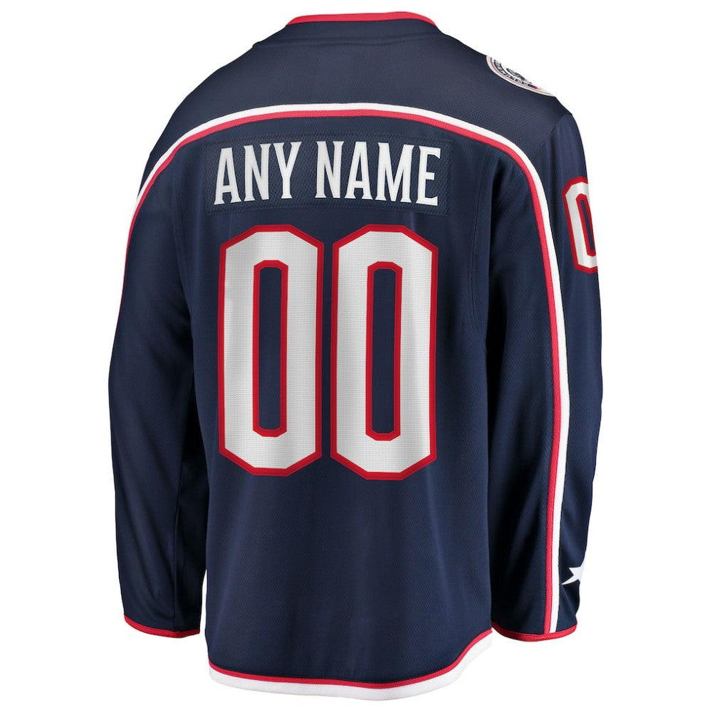 NHL Navy Columbus Blue Jackets Fanatics Home Breakaway Custom Jersey