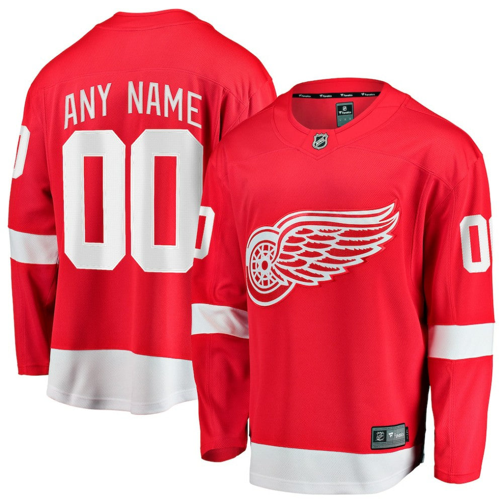 NHL Red Detroit Red Wings Fanatics Home Breakaway Custom Jersey