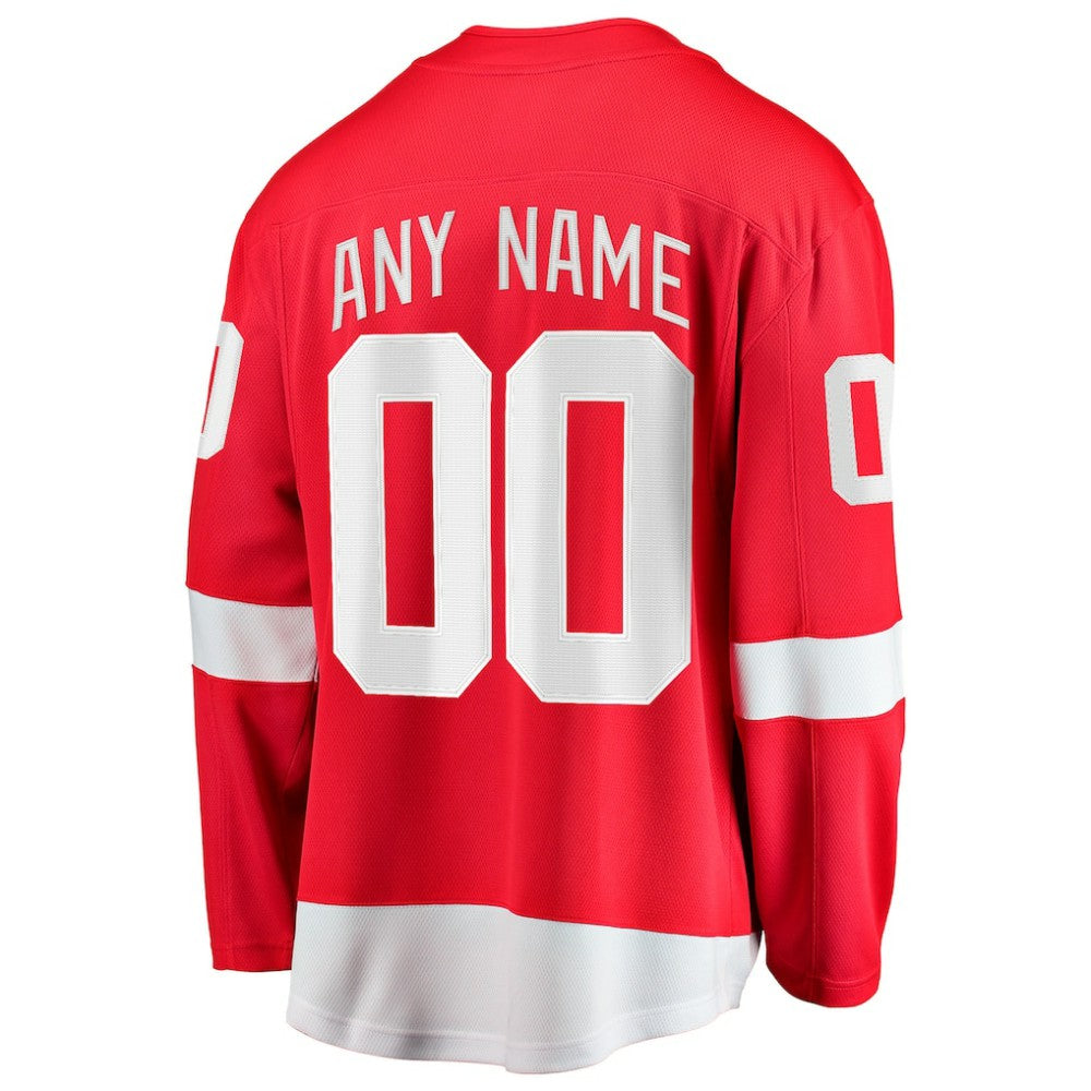 NHL Red Detroit Red Wings Fanatics Home Breakaway Custom Jersey