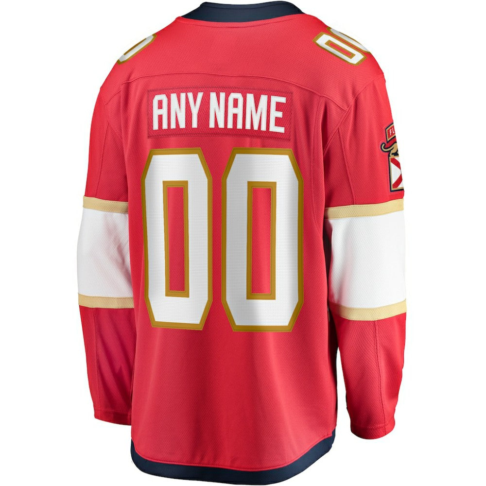 NHL Red Florida Panthers Fanatics Home Breakaway Custom Jersey