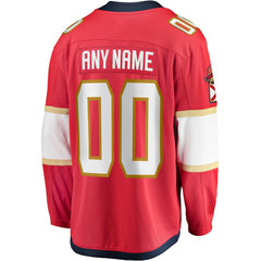 NHL Red Florida Panthers Fanatics Home Breakaway Custom Jersey