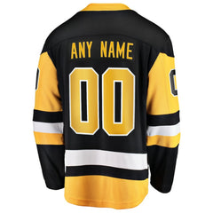 NHL Black Pittsburgh Penguins Fanatics Home Breakaway Custom Jersey