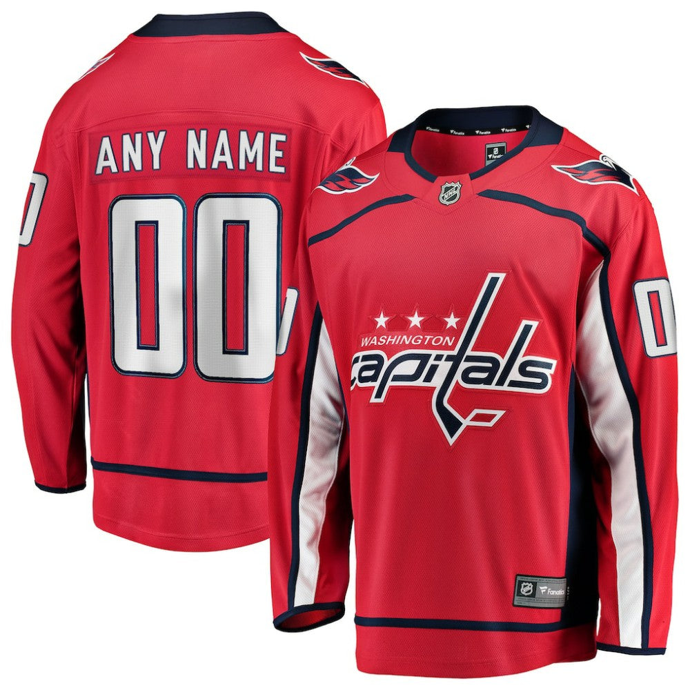 NHL Red Washington Capitals Fanatics Home Breakaway Custom Jersey