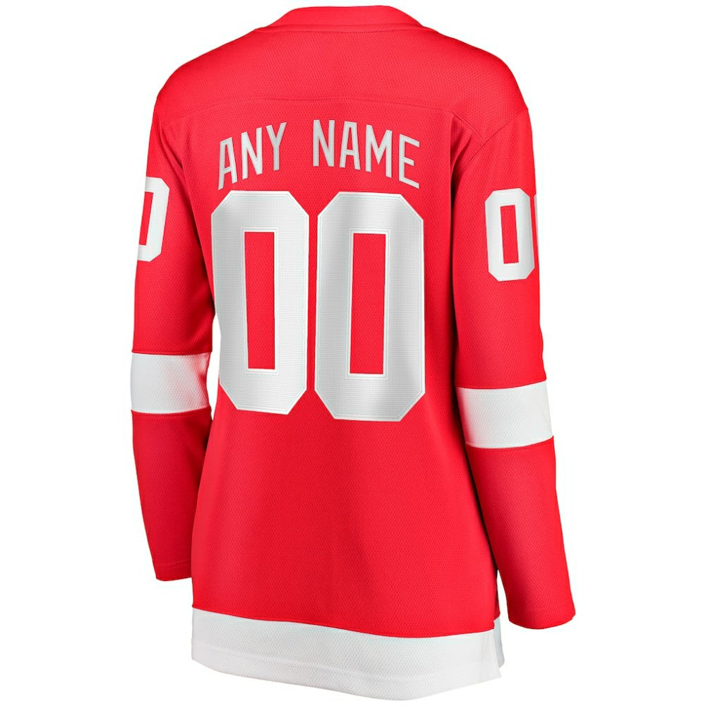 NHL Red Detroit Red Wings Fanatics Women's Home Breakaway Custom Jersey