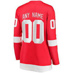 NHL Red Detroit Red Wings Fanatics Women's Home Breakaway Custom Jersey
