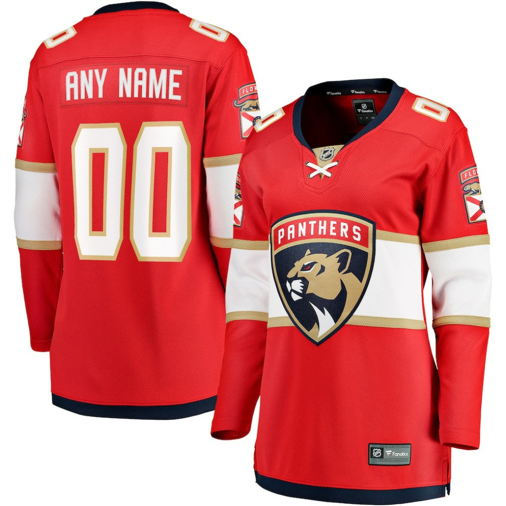NHL Red Florida Panthers Fanatics Women's Home Breakaway Custom Jersey