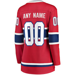 NHL Red Montreal Canadiens Fanatics Women's Home Breakaway Custom Jersey