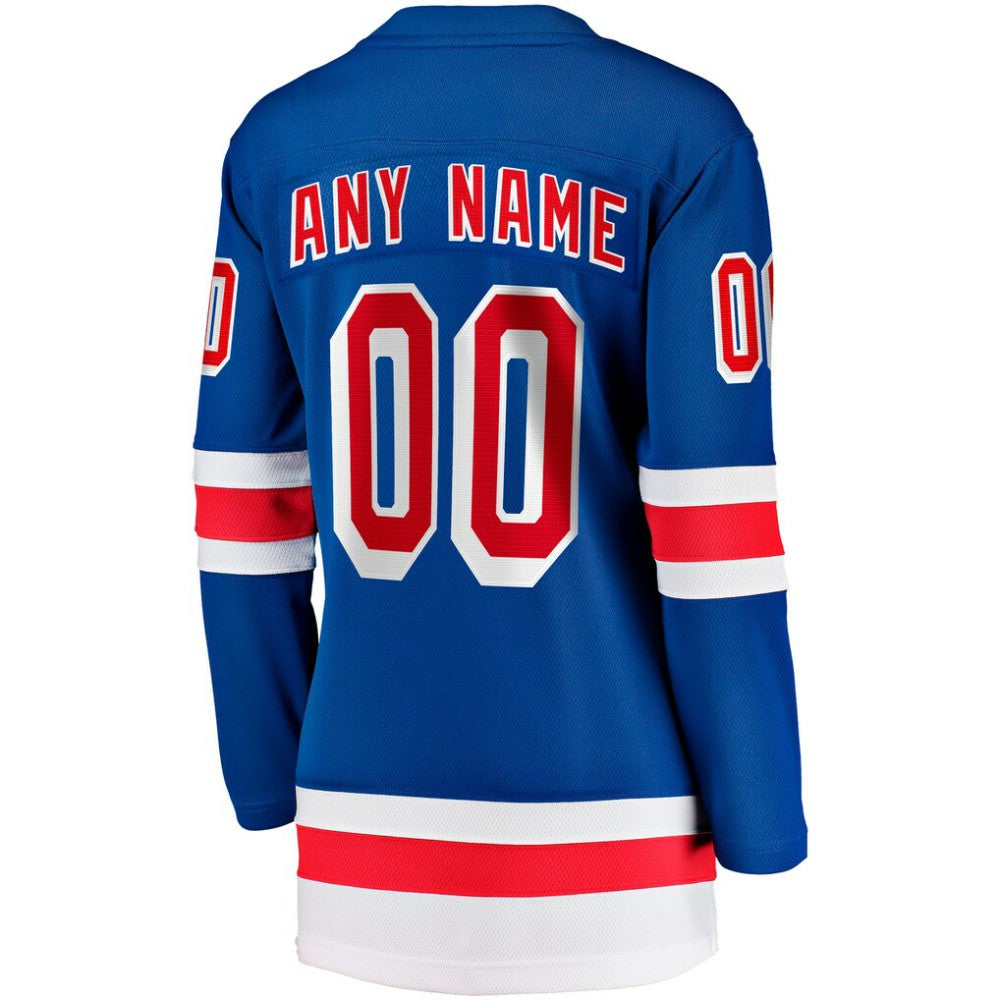 NHL Blue New York Rangers Fanatics Women's Home Breakaway Custom Jersey