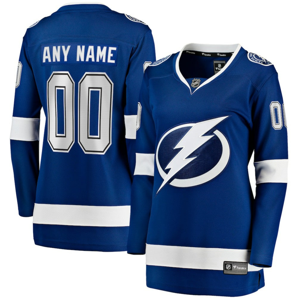 NHL Blue Tampa Bay Lightning Fanatics Women's Home Breakaway Custom Jersey