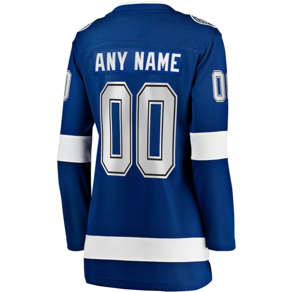 NHL Blue Tampa Bay Lightning Fanatics Women's Home Breakaway Custom Jersey
