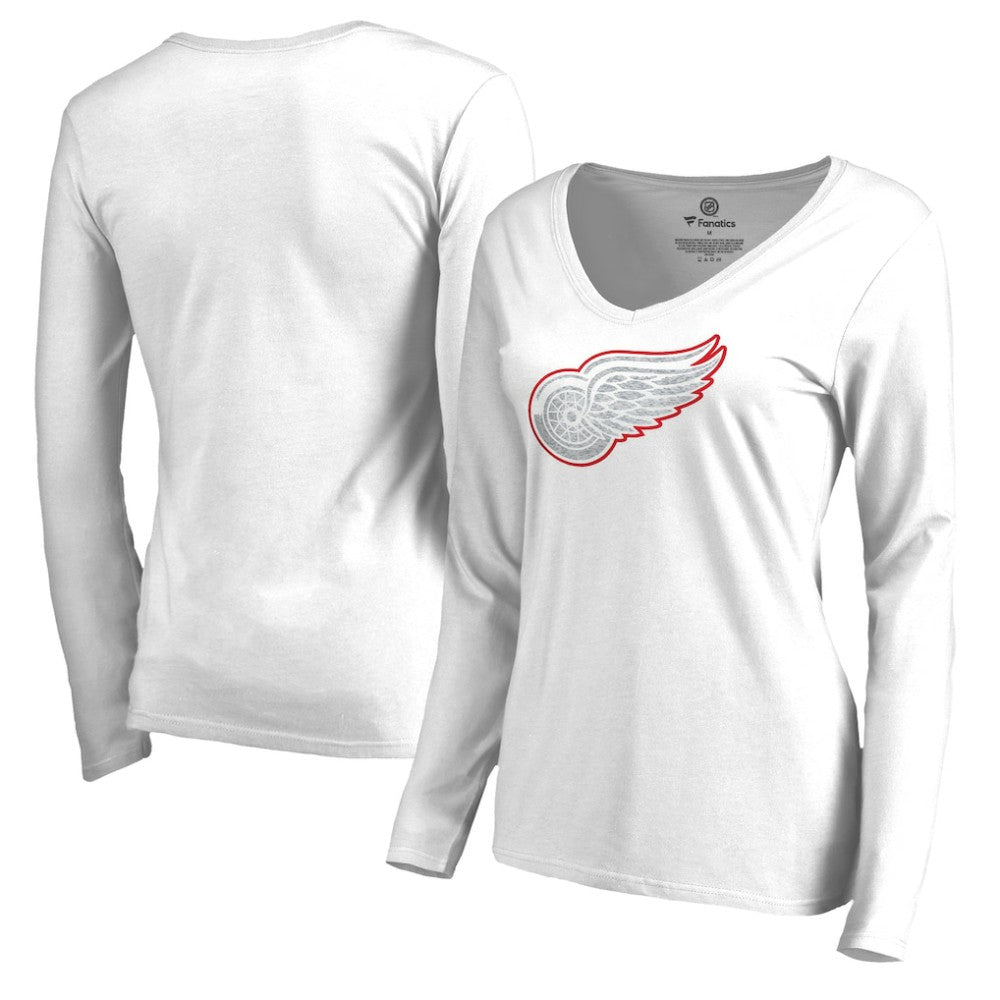 NHL White Detroit Red Wings Women's White Out Long Sleeve T-Shirt