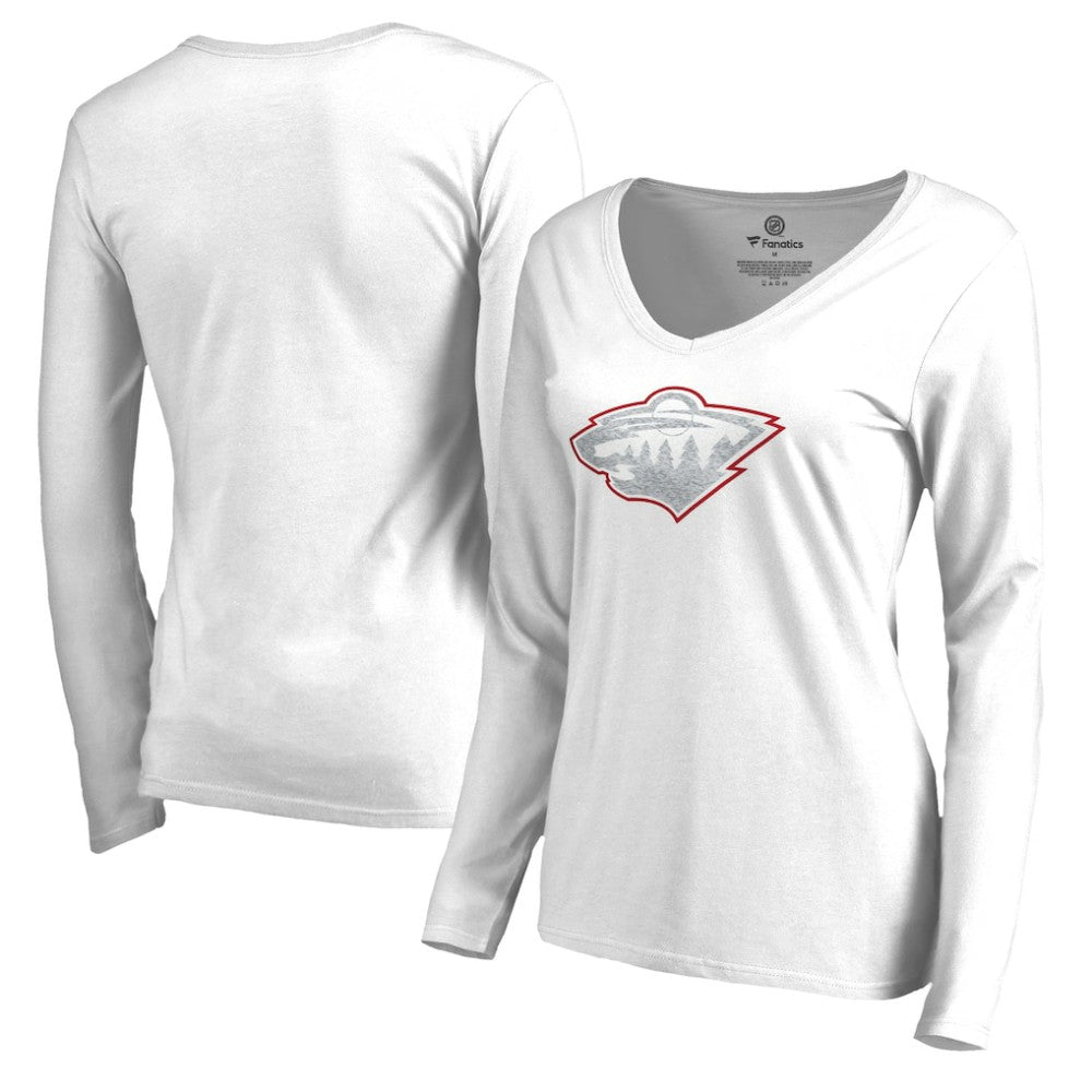 NHL White Minnesota Wild Women's White Out Long Sleeve T-Shirt