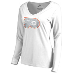 NHL White Philadelphia Flyers Women's White Out Long Sleeve T-Shirt