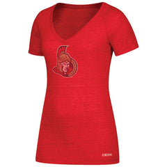 NHL Red Derick Brassard Ottawa Senators CCM Women's Name & Number V-Neck T-Shirt